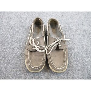 Sperry's Shoes STS90820 Womens Size 9 Brown Anchor Logo Boat Top‎ Sider Leather